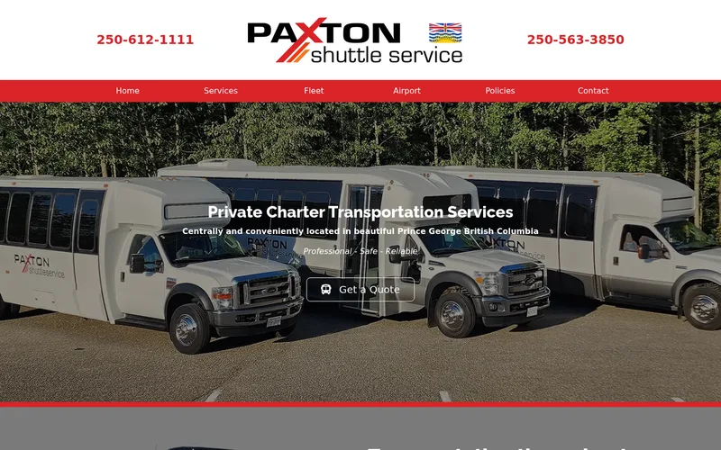 Paxton Shuttle Service website