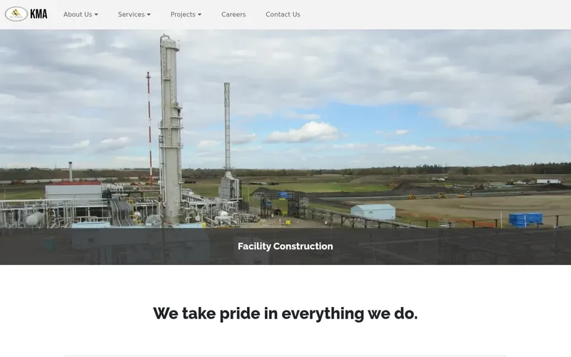 KMA Construction website