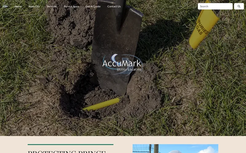 AccuMark Utility Locating website